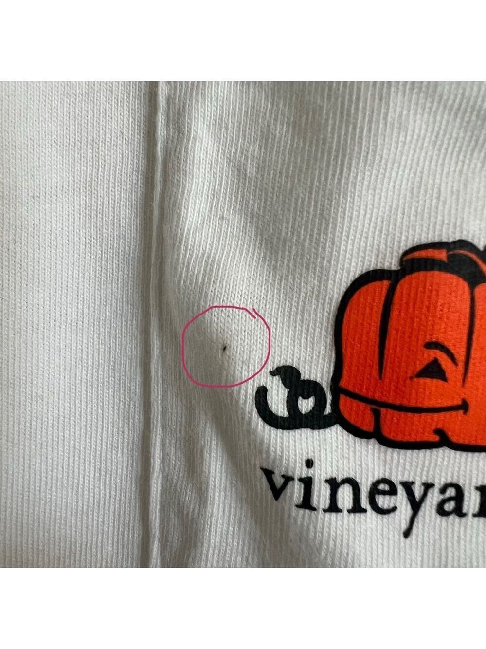 Vineyard Vines Youth Large Halloween Fall Pumpkin Whale Graphic Long Sleeve Tee - Picture 2 of 9